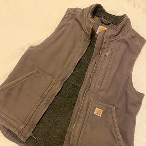 Carhartt Women’s Washed Duck Sherpa Lined Vest, Small